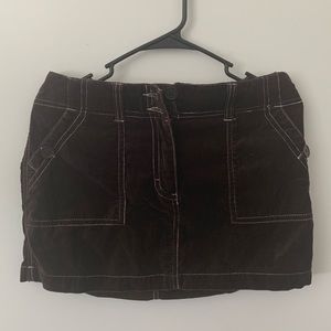 Dark Brown Short Skirt